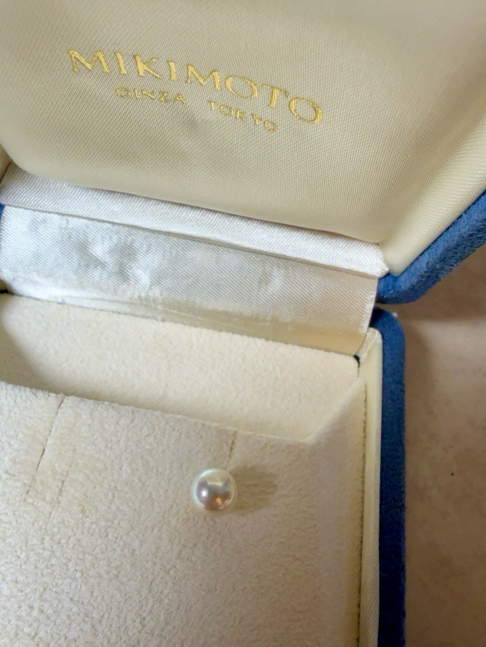 Mikimoto AAA Akoya Pearl 18K White Gold SINGLE Stud Earring 6-6.5mm Box - Picture 4 of 11